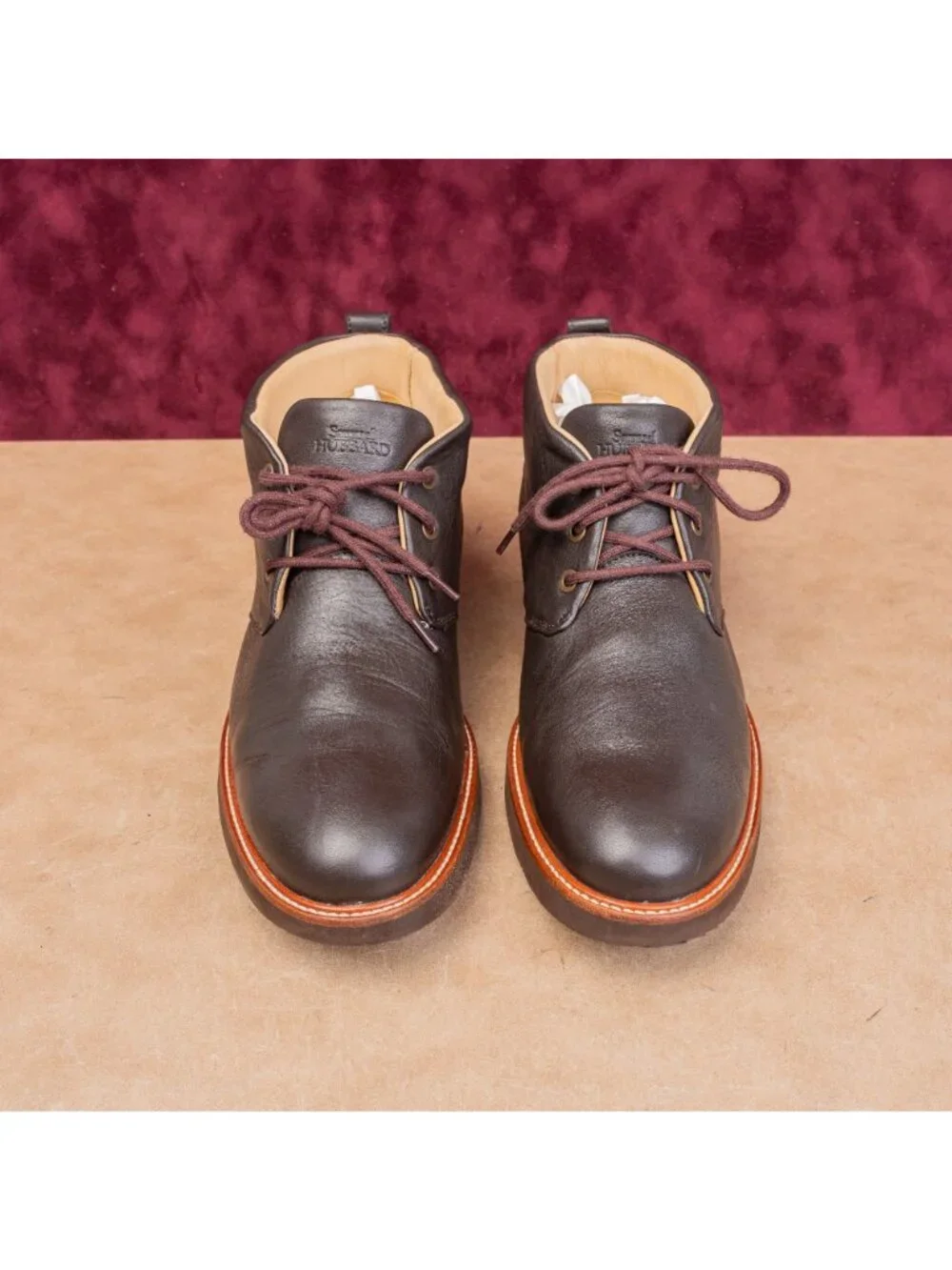 Samuel Hubbard Men Chukka Re-boot Brown Lace-up Vibram Dress Boots sz 9